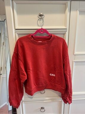 C.H.D Red Crewneck Sweatshirt - Women's Cozy Pullover